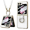 Electroplating Leather Case with Ring & Strap