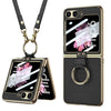 Electroplating Leather Case with Ring & Strap