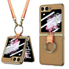 Electroplating Leather Case with Ring & Strap