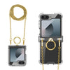 Clear Airbag Hinge Full Coverage Case with Ring & Metal Chain