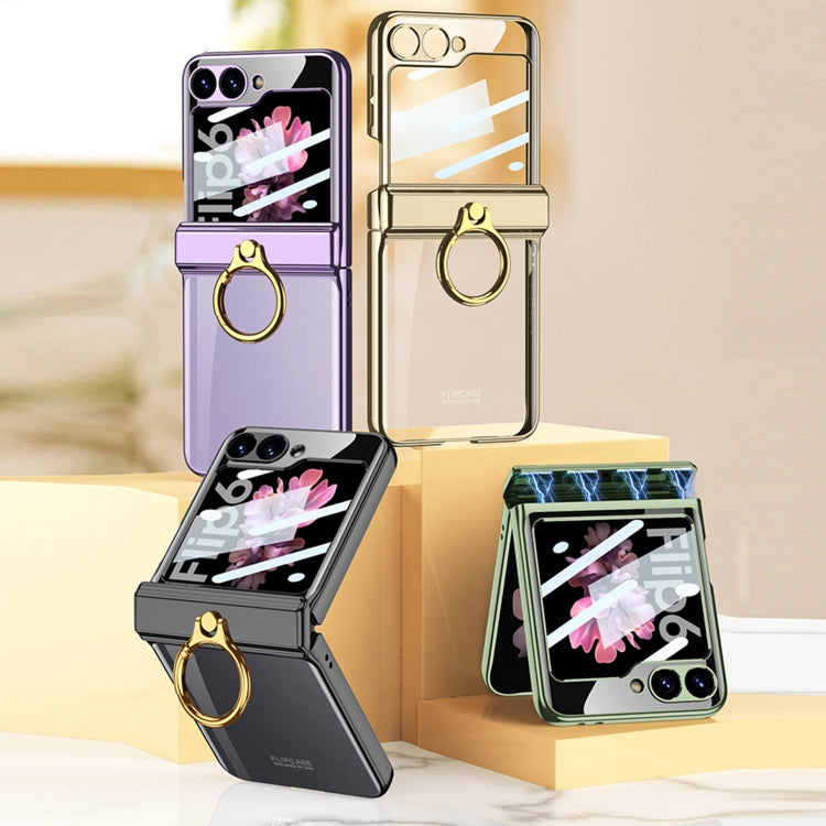Galaxy Z Flip 6 Magnetic Folding Phantom Case with Ring Holder