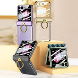 Galaxy Z Flip 6 Magnetic Folding Phantom Case with Ring Holder