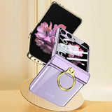 Galaxy Z Flip 6 Magnetic Folding Phantom Case with Ring Holder