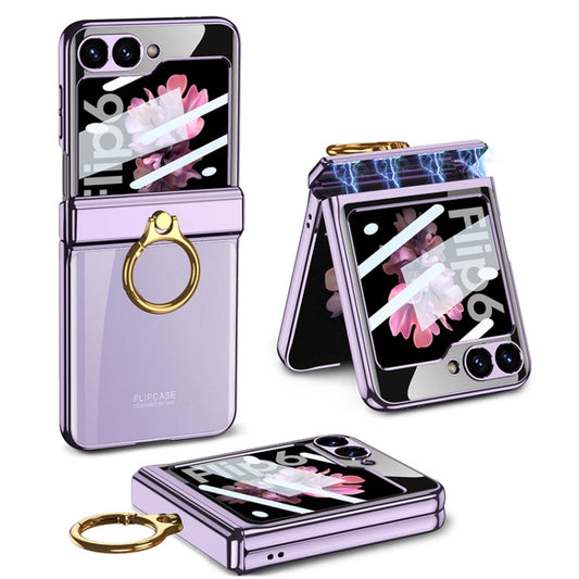 Galaxy Z Flip 6 Magnetic Folding Phantom Case with Ring Holder