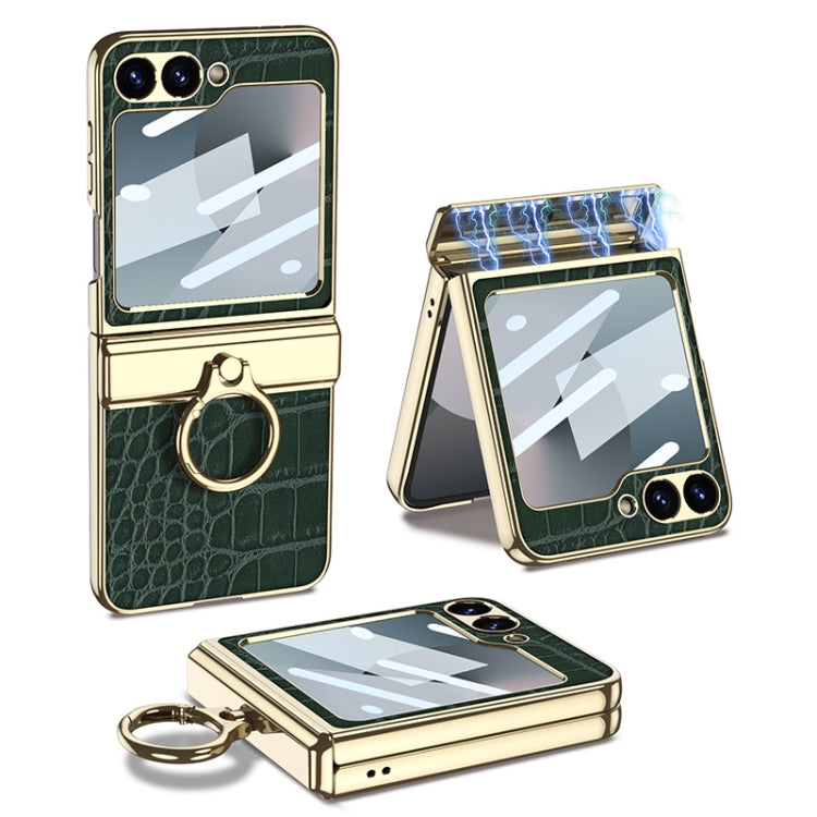 Galaxy Z Flip 6 Electroplated Croc Ring Case