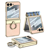 Galaxy Z Flip 6 Electroplated Croc Ring Case