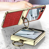 Galaxy Z Flip 6 Electroplated Croc Ring Case