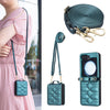 V-Shaped Crossbody Leather Case with Lanyard