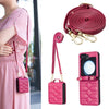 V-Shaped Crossbody Leather Case with Lanyard