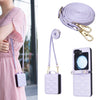 V-Shaped Crossbody Leather Case with Lanyard