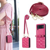 V-Shaped Crossbody Leather Case with Lanyard