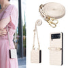 V-Shaped Crossbody Leather Case with Lanyard