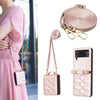 V-Shaped Crossbody Leather Case with Lanyard