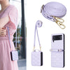V-Shaped Crossbody Leather Case with Lanyard