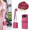 Wave-Shaped Crossbody Leather Case with Lanyard