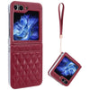 Rhombic Texture Case with Card Slot & Lanyard