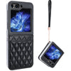 Rhombic Texture Case with Card Slot & Lanyard