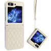 Rhombic Texture Case with Card Slot & Lanyard