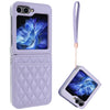 Rhombic Texture Case with Card Slot & Lanyard