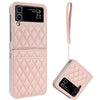 Rhombic Texture Case with Card Slot & Lanyard