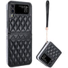 Rhombic Texture Case with Card Slot & Lanyard