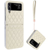 Rhombic Texture Case with Card Slot & Lanyard