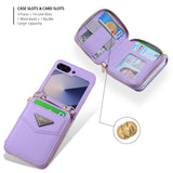Galaxy Z Flip 6 Premium Zipper Wallet Case