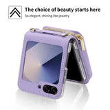 Galaxy Z Flip 6 Premium Zipper Wallet Case