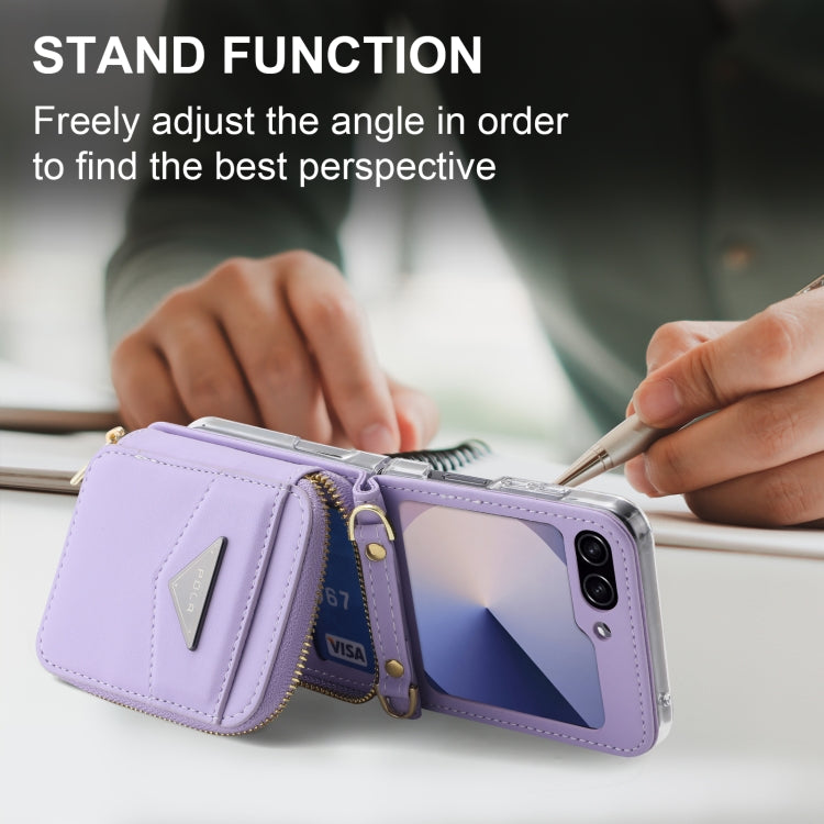 Galaxy Z Flip 6 Premium Zipper Wallet Case