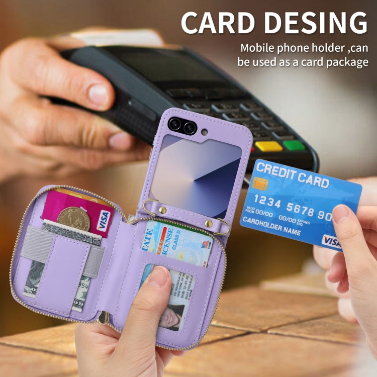 Galaxy Z Flip 6 Premium Zipper Wallet Case