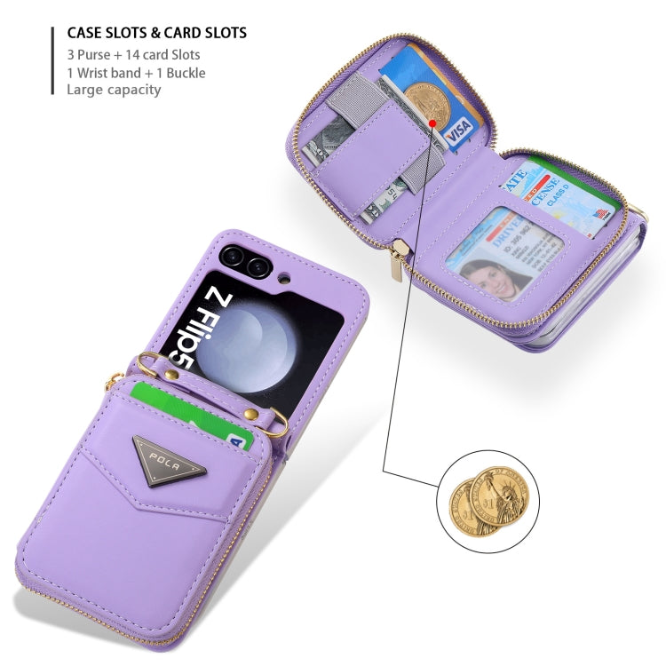 Galaxy Z Flip 7 Premium Zipper Wallet Case