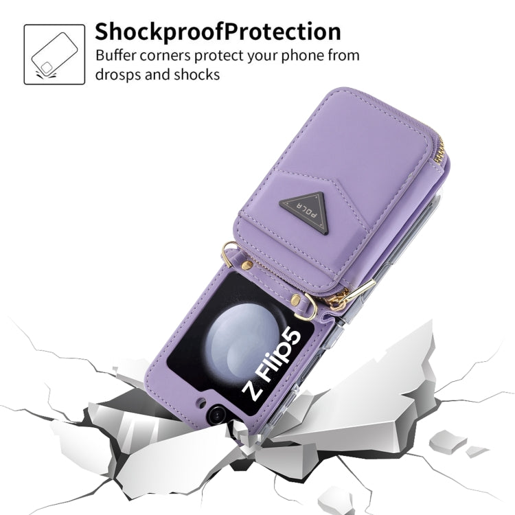 Galaxy Z Flip 5 Premium Zipper Wallet Case