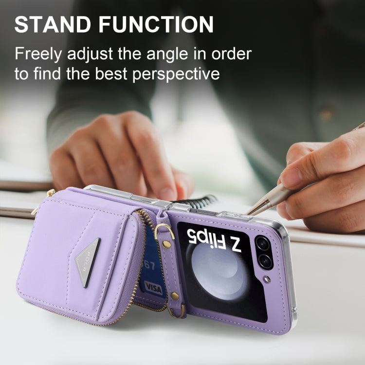 Galaxy Z Flip 5 Premium Zipper Wallet Case