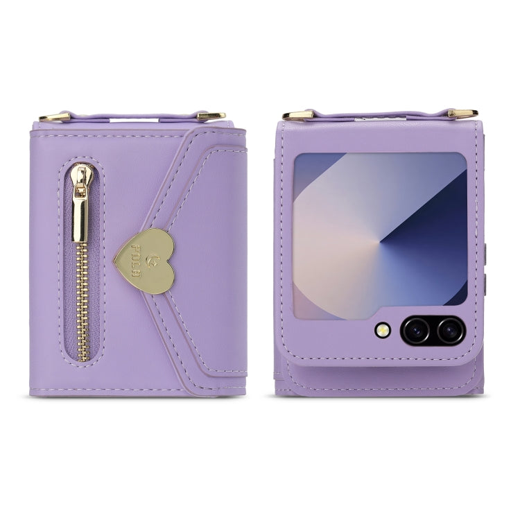 Galaxy Z Flip 6 Love Buckle Zipper Wallet