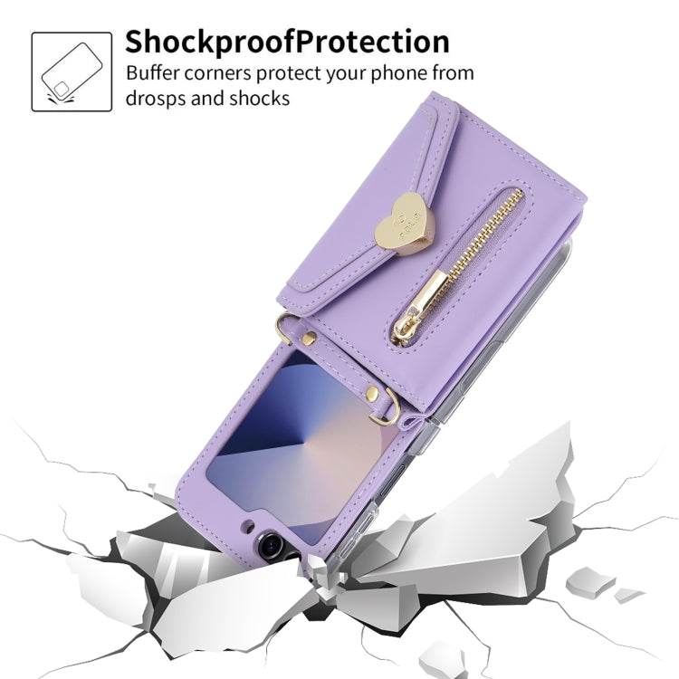 Galaxy Z Flip 6 Love Buckle Zipper Wallet