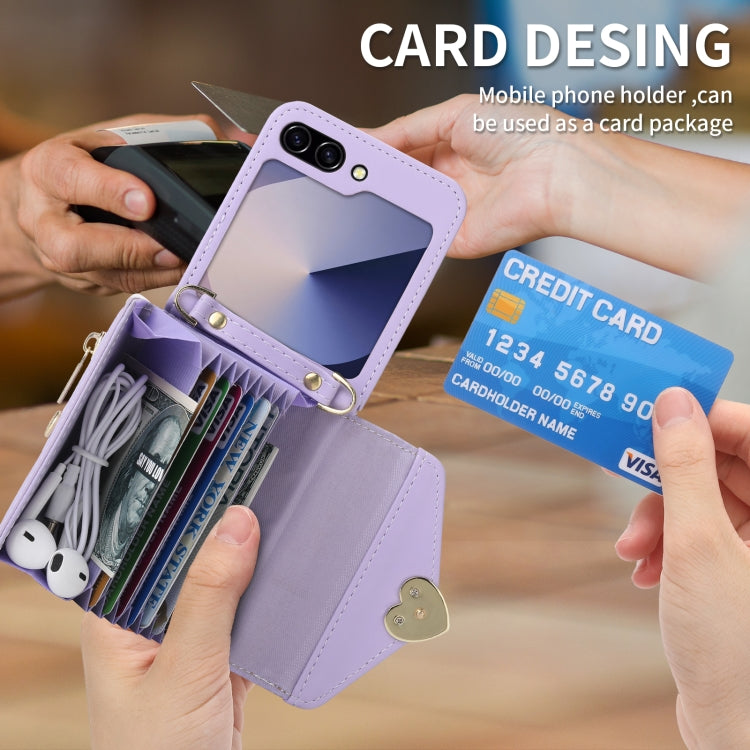 Galaxy Z Flip 6 Love Buckle Zipper Wallet