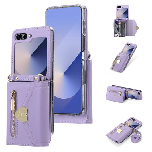 Galaxy Z Flip 6 Love Buckle Zipper Wallet