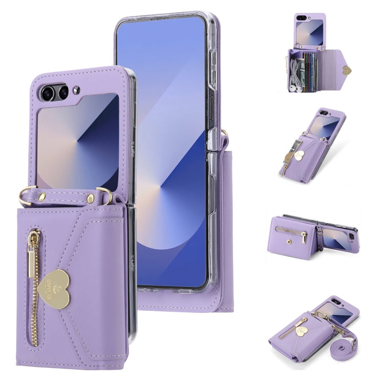 Galaxy Z Flip 6 Love Buckle Zipper Wallet