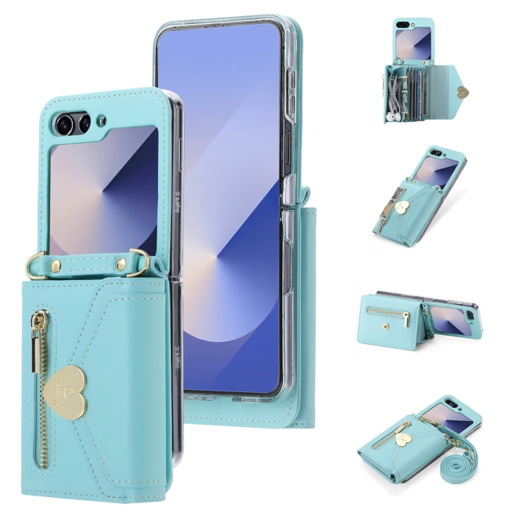 Galaxy Z Flip 6 Love Buckle Zipper Wallet