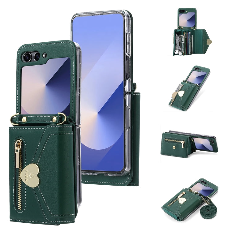 Galaxy Z Flip 6 Love Buckle Zipper Wallet