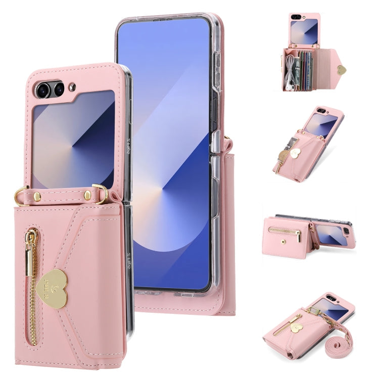 Galaxy Z Flip 6 Love Buckle Zipper Wallet
