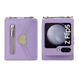 Galaxy Z Flip 5 Love Buckle Zipper Wallet