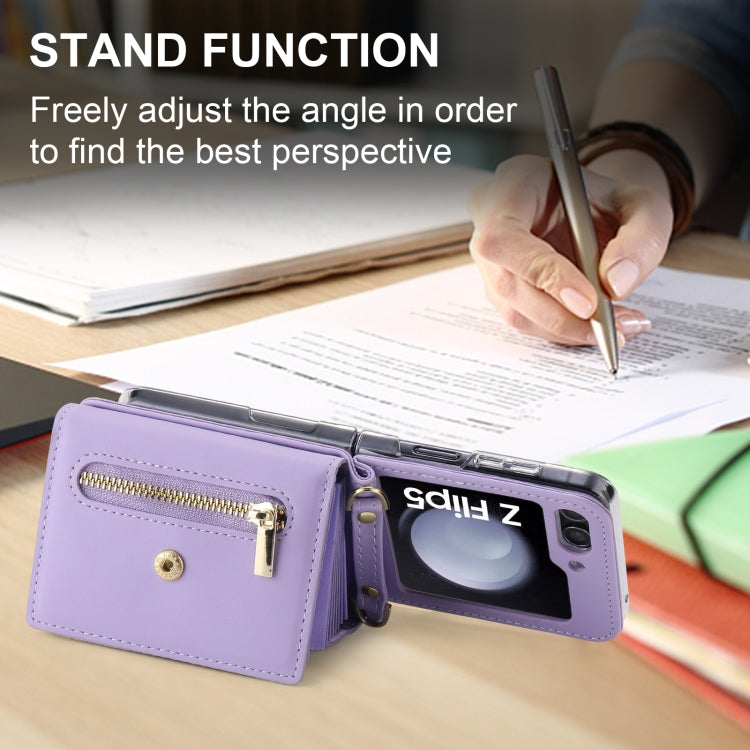 Galaxy Z Flip 5 Love Buckle Zipper Wallet