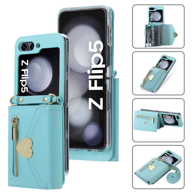 Galaxy Z Flip 5 Love Buckle Zipper Wallet