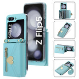 Galaxy Z Flip 7 Love Buckle Zipper Wallet
