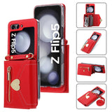 Galaxy Z Flip 7 Love Buckle Zipper Wallet