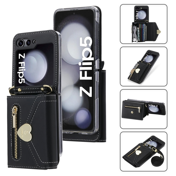 Galaxy Z Flip 5 Love Buckle Zipper Wallet