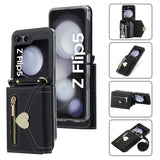 Galaxy Z Flip 5 Love Buckle Zipper Wallet