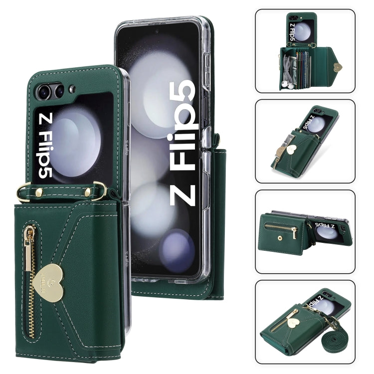 Galaxy Z Flip 5 Love Buckle Zipper Wallet