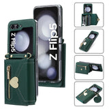 Galaxy Z Flip 5 Love Buckle Zipper Wallet